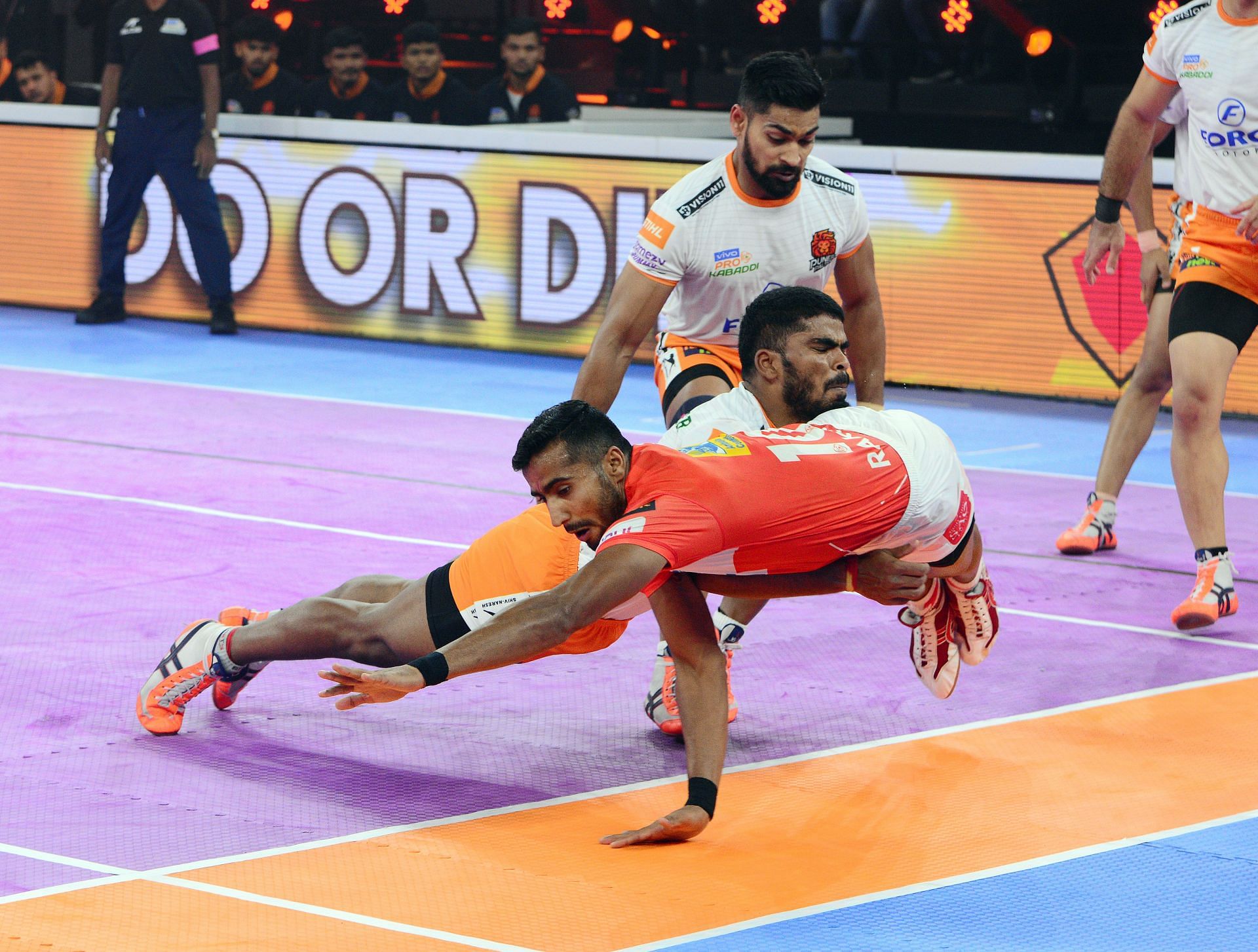 Rakesh HS could complete a half-century of raid points in Pro Kabaddi 2022 tonight (Image: PKL)