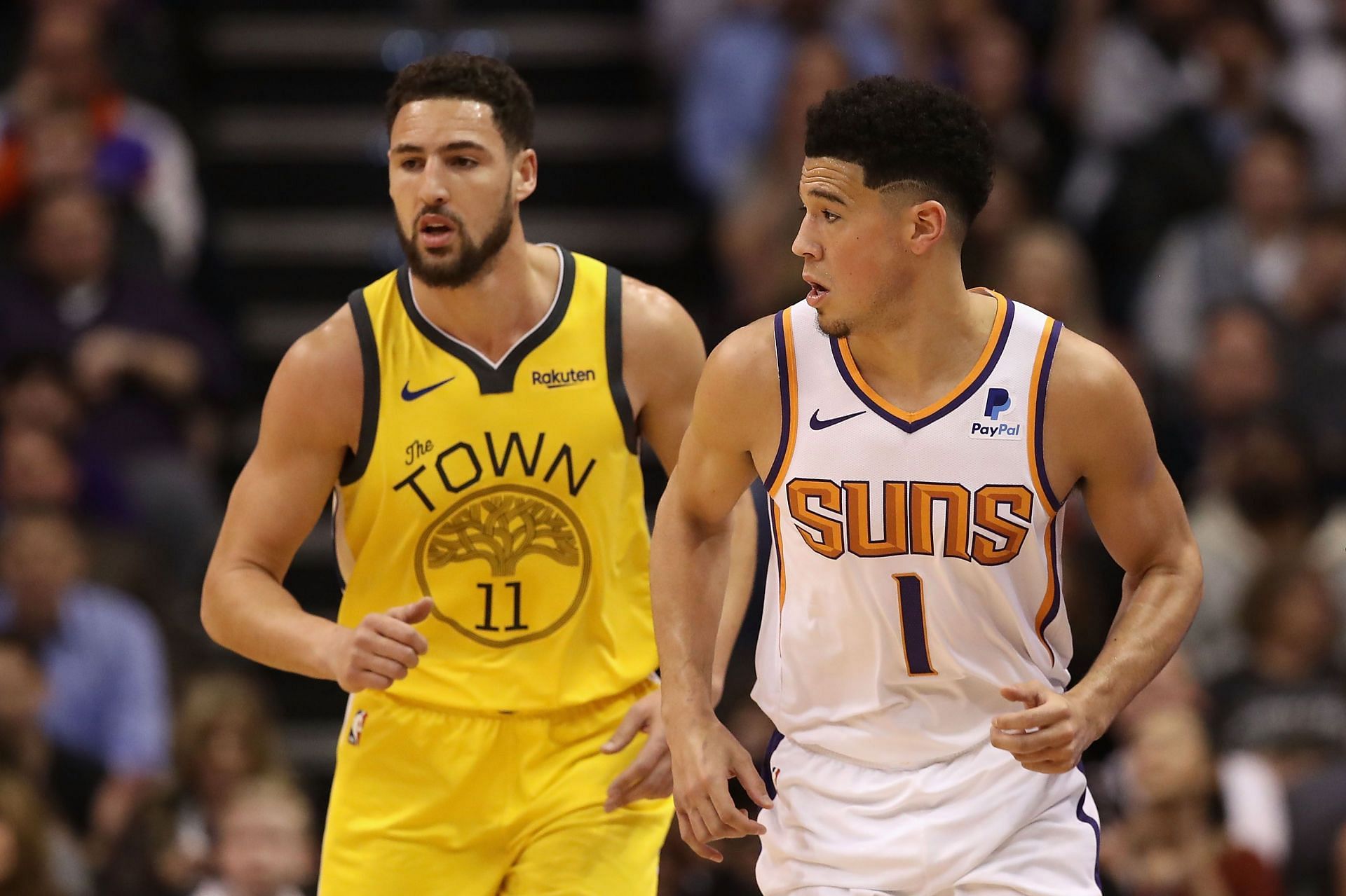 Klay Thompson and Devin Booker