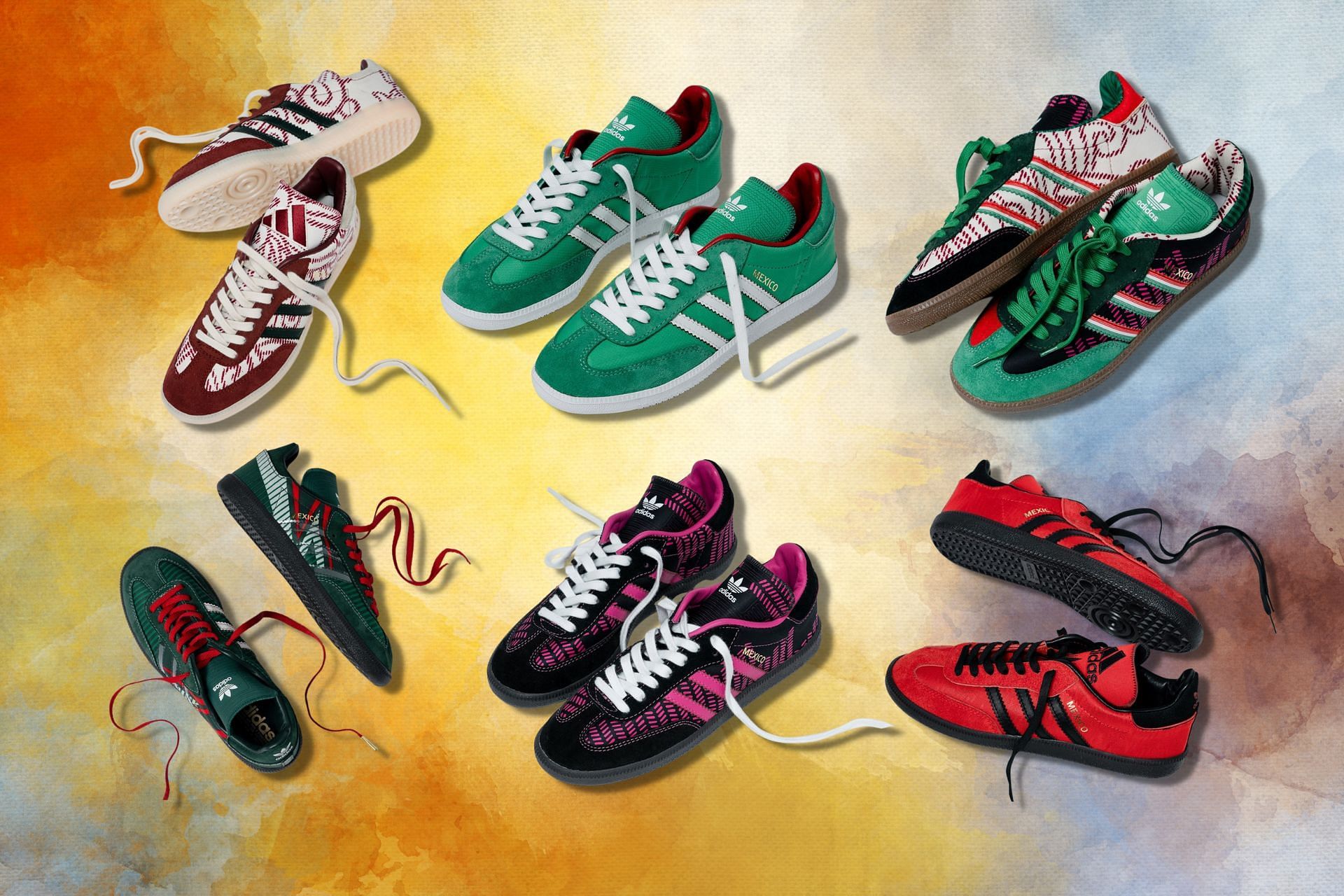 Mexico Football Federation x Adidas Samba 6-piece footwear collection raffle event (Image via Sportskeeda)