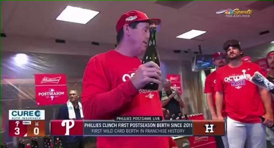 Philadelphia Phillies - Clinch Playoff Spot - Rob Thomson Locker Room  Speech - Red October Returns 