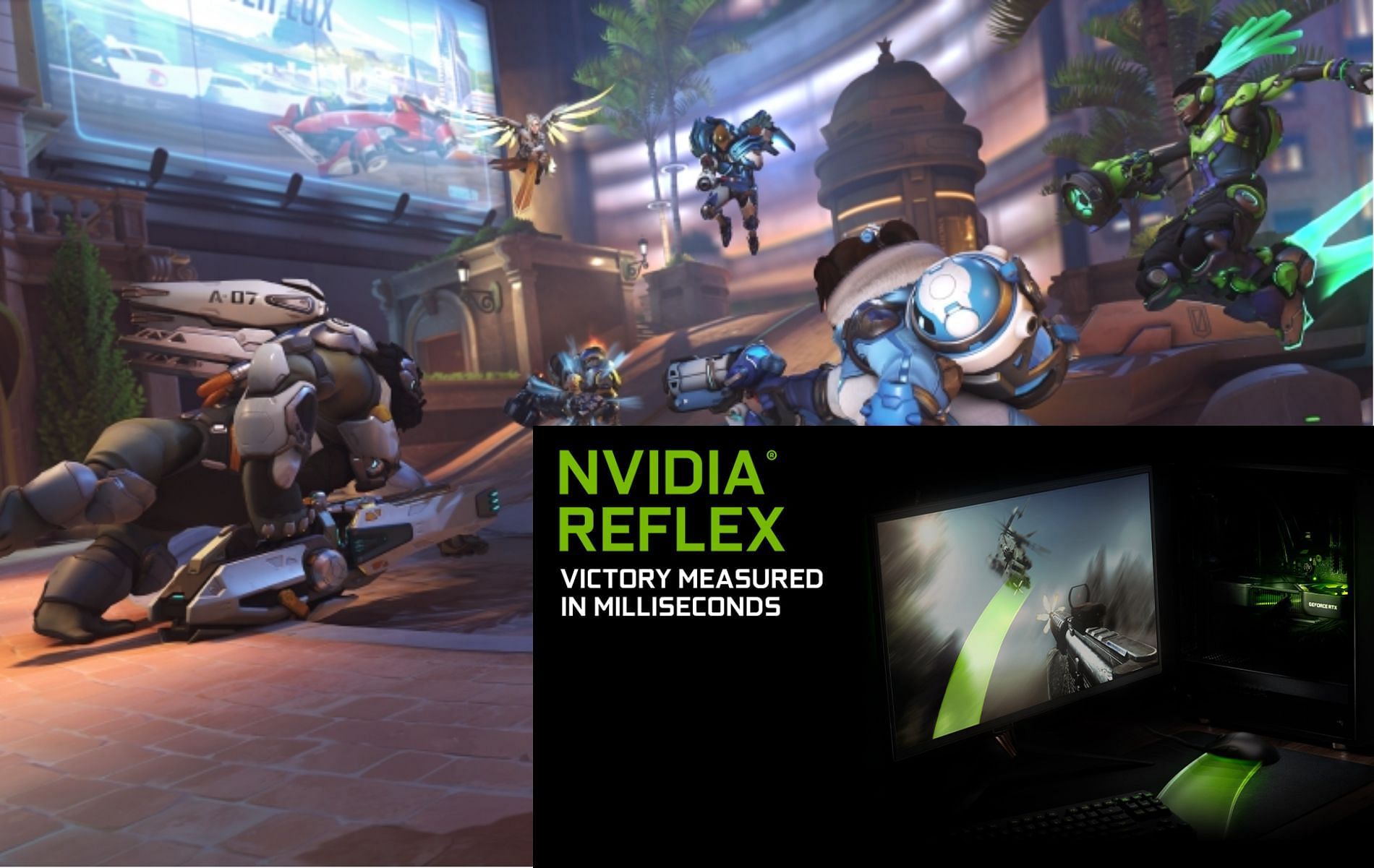 A complete guide to enable Nvidia Reflex in Overwatch 2. (Image via NVIDIA / Blizzard)
