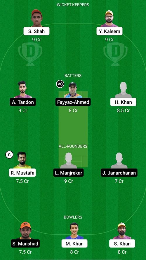 FM vs PAG Dream11 Prediction - ICCA Arabian T20 League