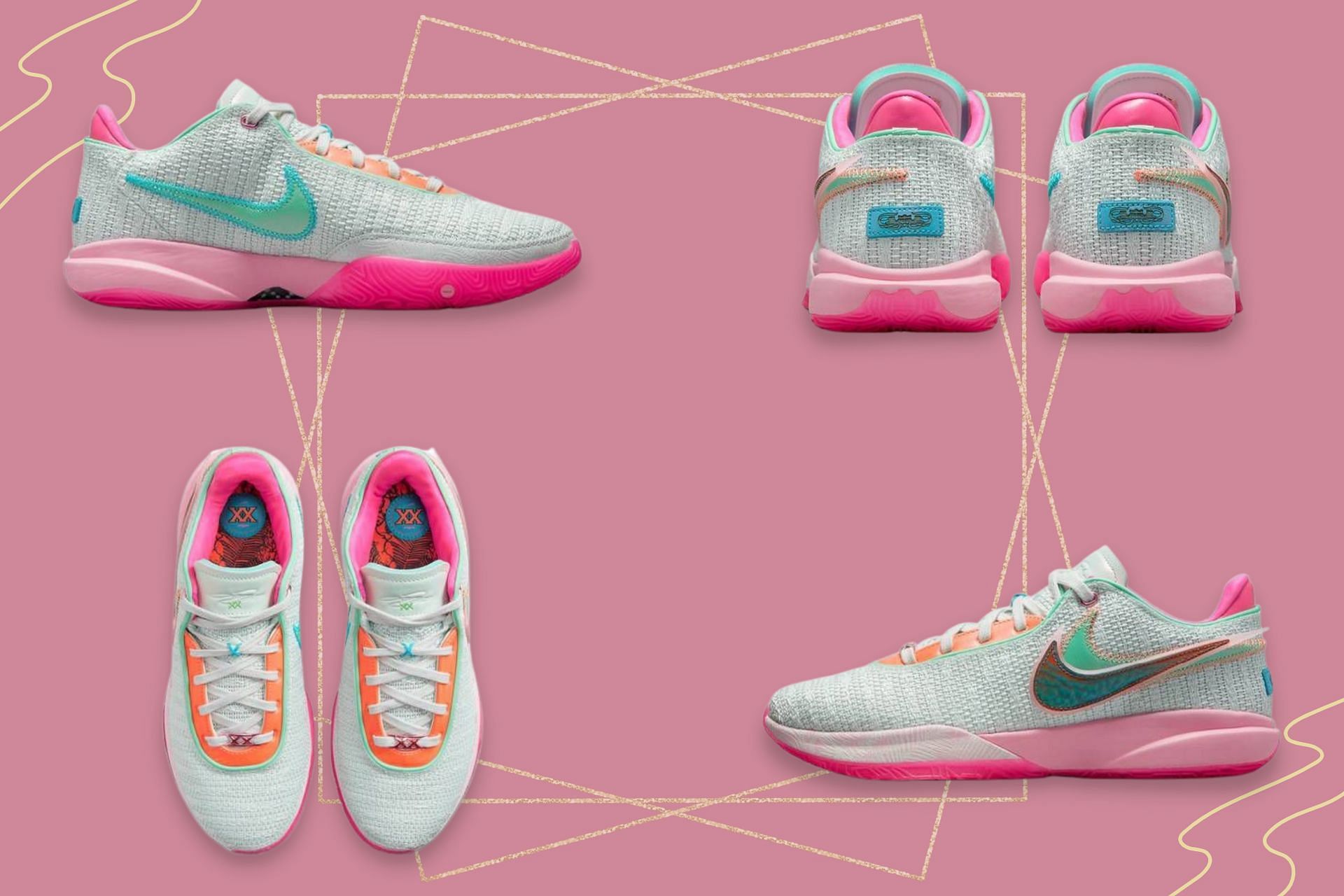 Here's a detailed look at the Time Machine colorway of the silhouette (Image via Sportskeeda)