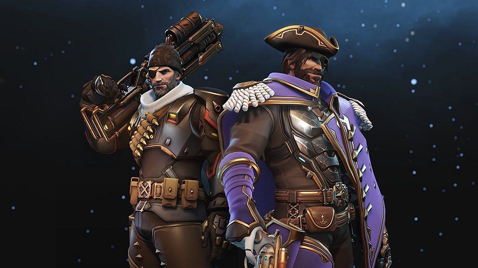 Space Raider Soldier 76 and Space Raider Cassidy skins in Overwatch 2 (Image via Blizzard)