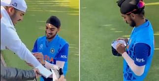 [Watch] Arshdeep Singh gives autographs after Team India's warm-up game against Western Australia