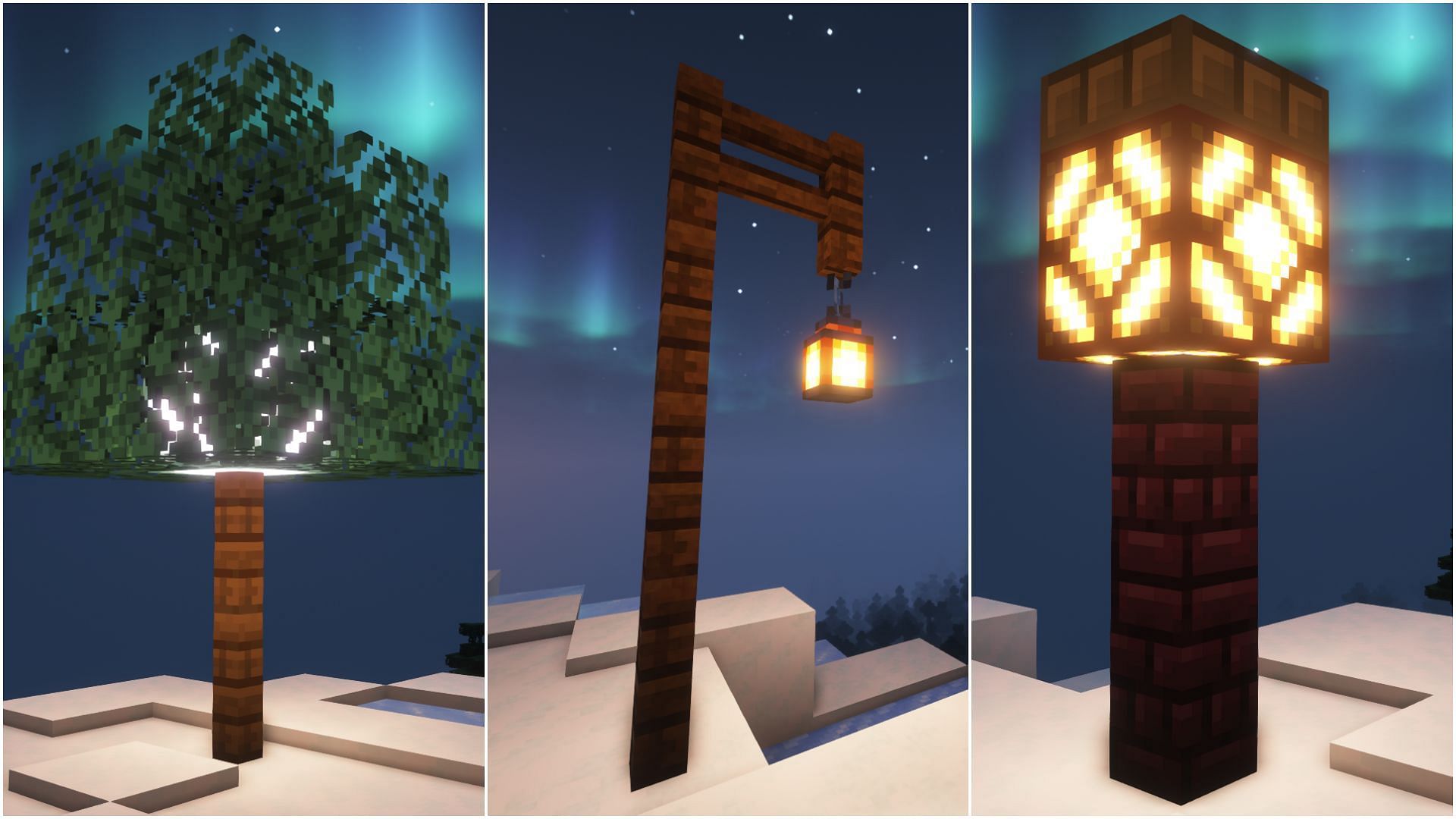 There are many ways to create lamp posts in Minecraft (Image via Sportskeeda)