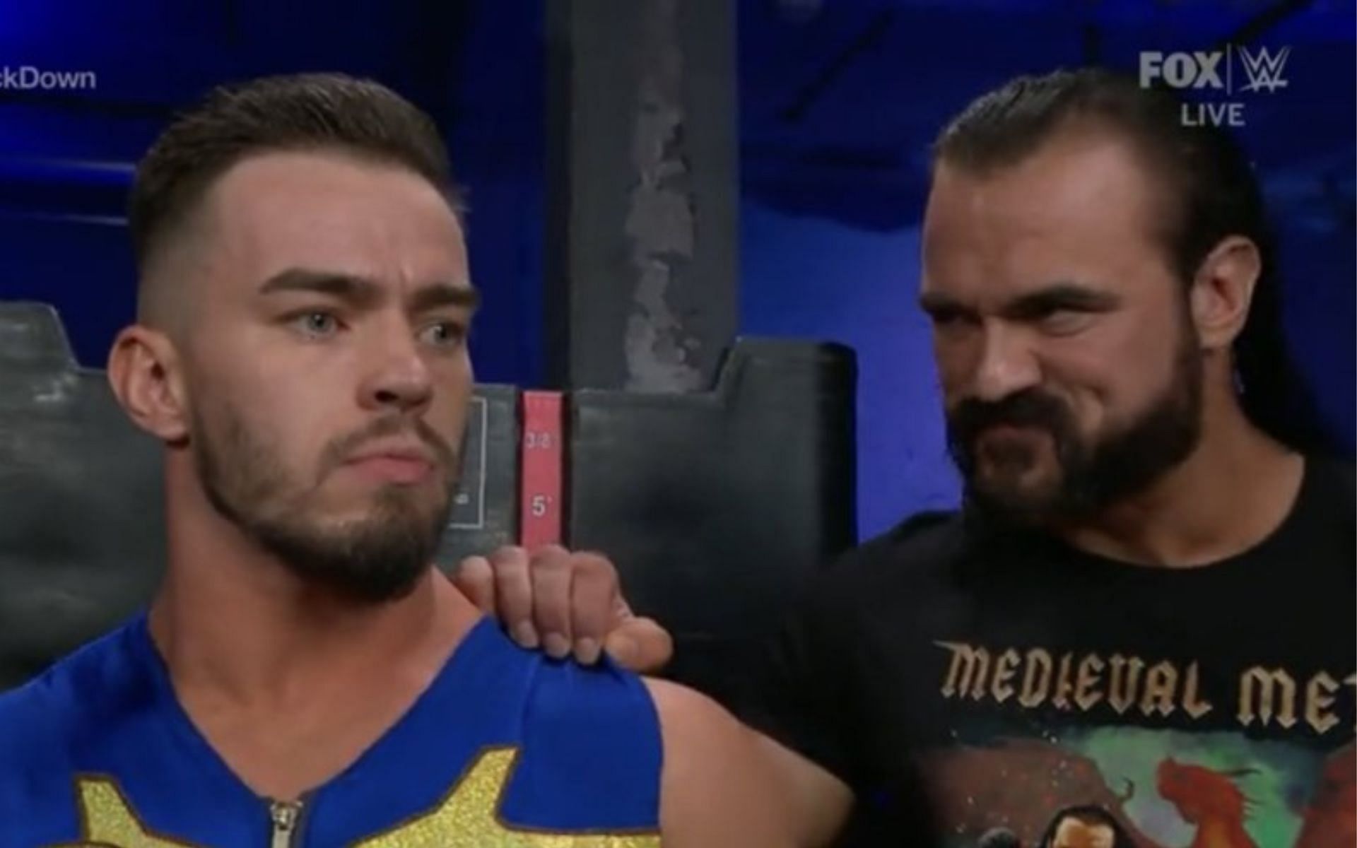 Theory faced Drew McIntyre in the main event this week as a part of a six-man tag team match