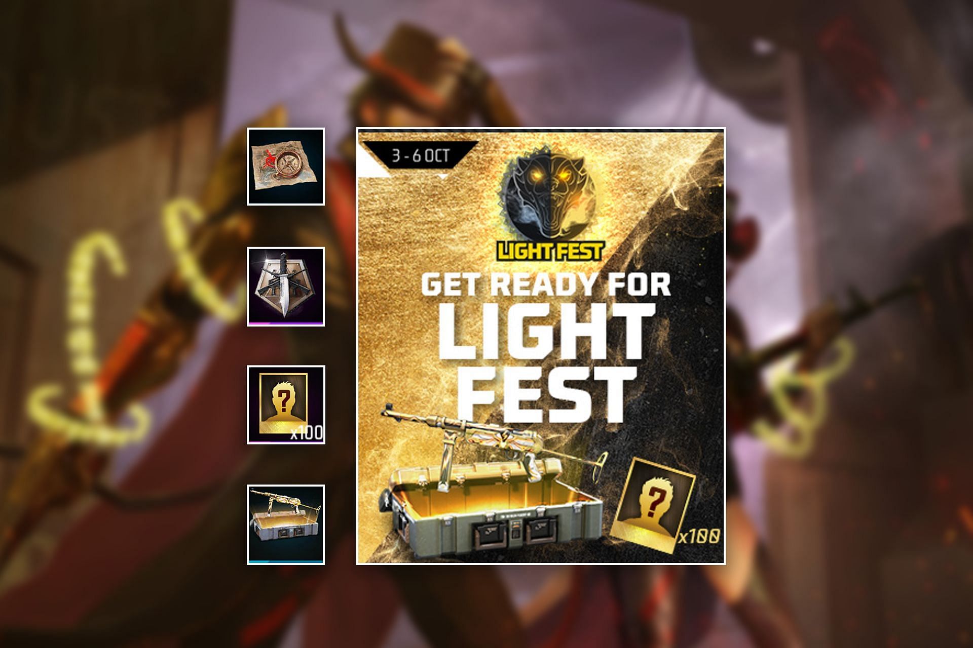 The new Get Ready for Light Fest event in Free Fire MAX (Image via Sportskeeda)