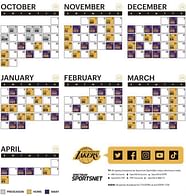 Printable Lakers Schedule