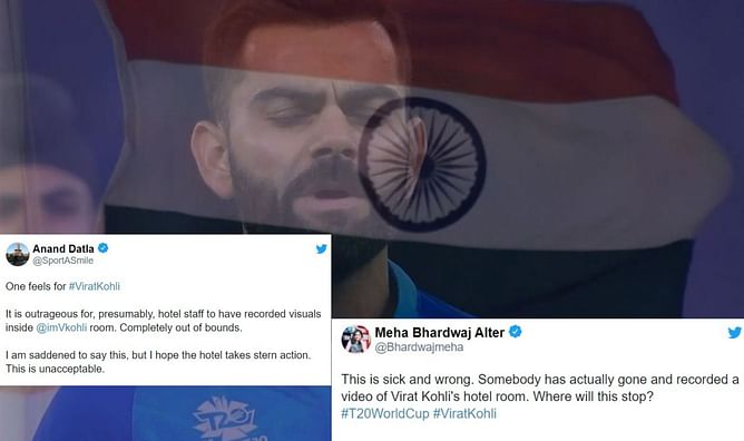 "This is sick and wrong"- Twitterati express solidarity with Virat Kohli after fan shares video of his hotel room online