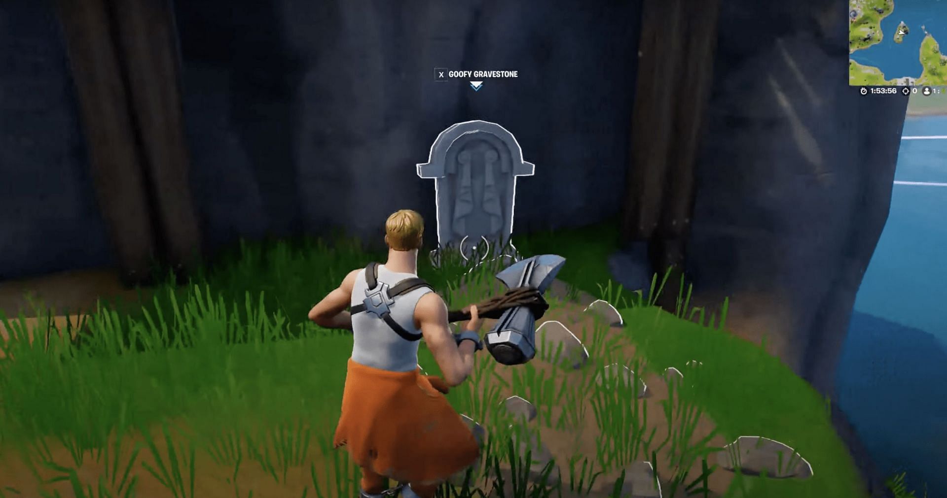 Spooky Gravestone in Fortnitemares 2022 (Image via EverydayFN/YouTube)