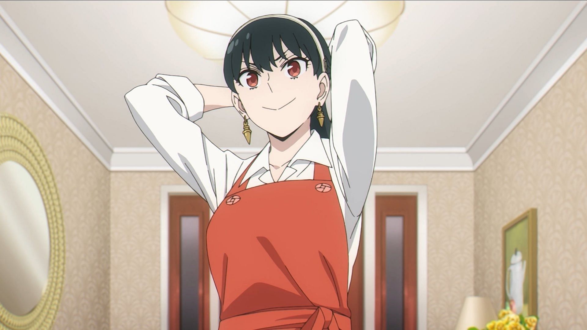 Yor getting ready to cook in Spy X Family episode 16 (Image via Wit Studio)