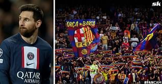 Barcelona fans chant for PSG superstar Lionel Messi after crashing out of UEFA Champions League