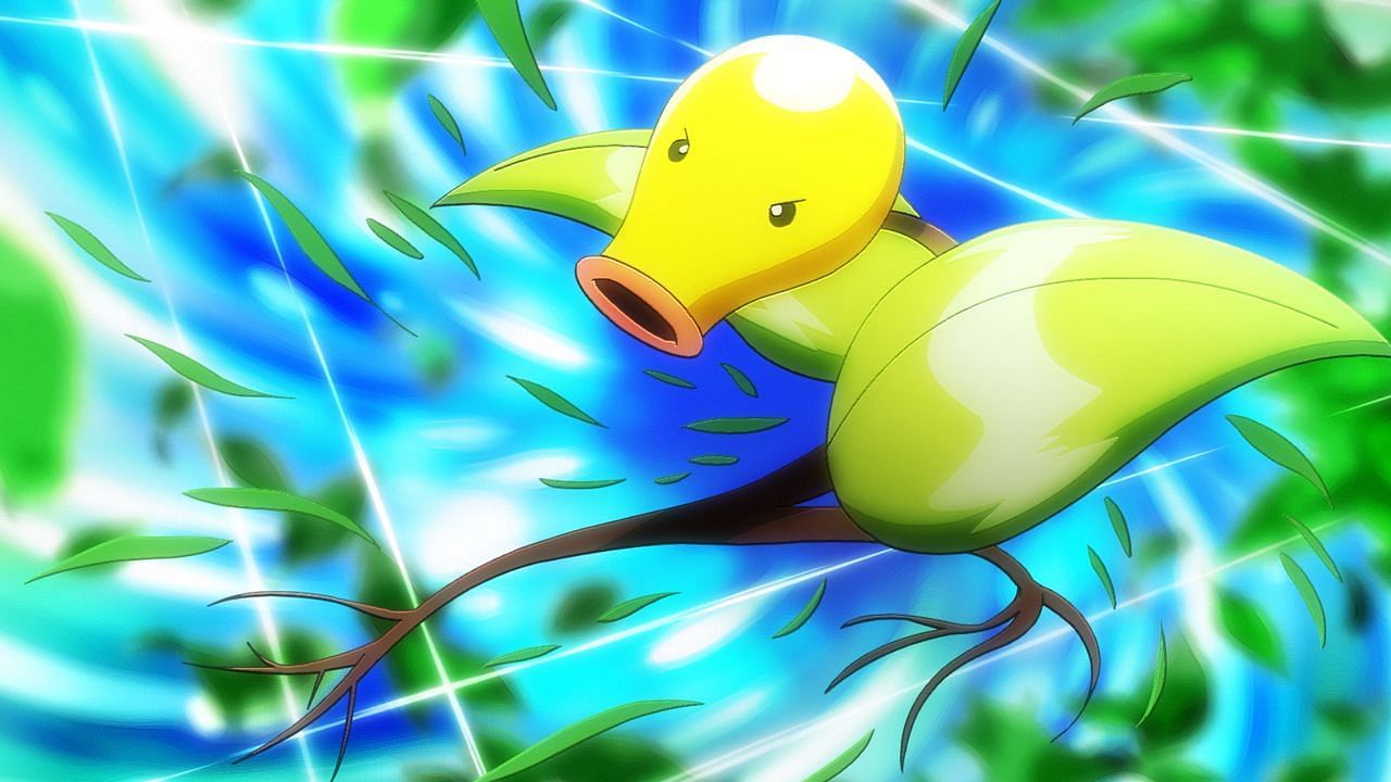 Bellsprout as it appears in the anime (Image via The Pokemon Company)