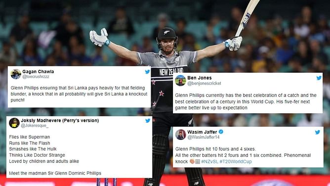 "Meet the Madman"- Fans hail Glenn Phillips for stunning hundred against Sri Lanka in T20 World Cup 2022
