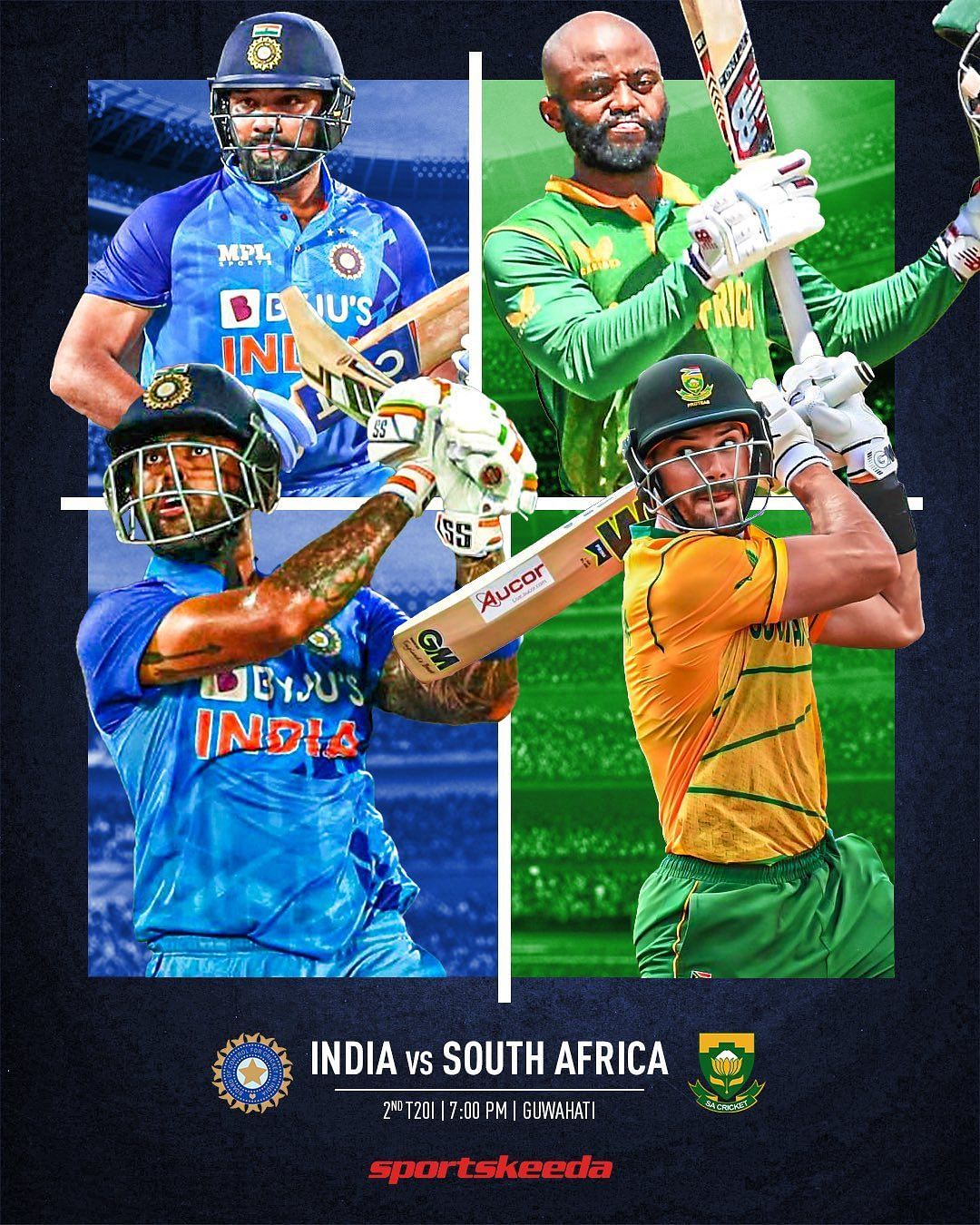 India will take on South Africa for the second T20I in Guwahati [Pic Credit: Sportskeeda]