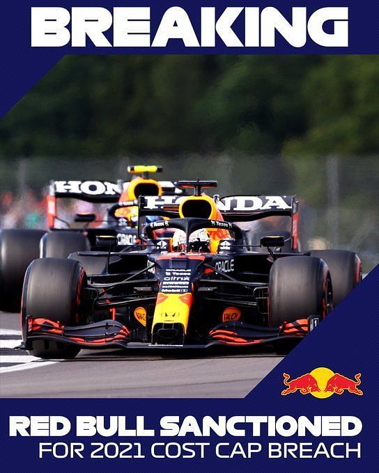 BREAKING FIA penalizes Red Bull for 2021 F1 cost breach