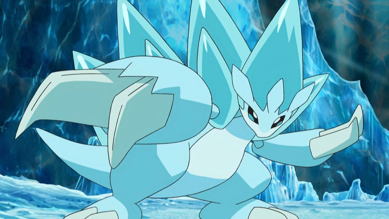 Alolan Sandslash as it appears in the anime (Image via The Pokemon Company)