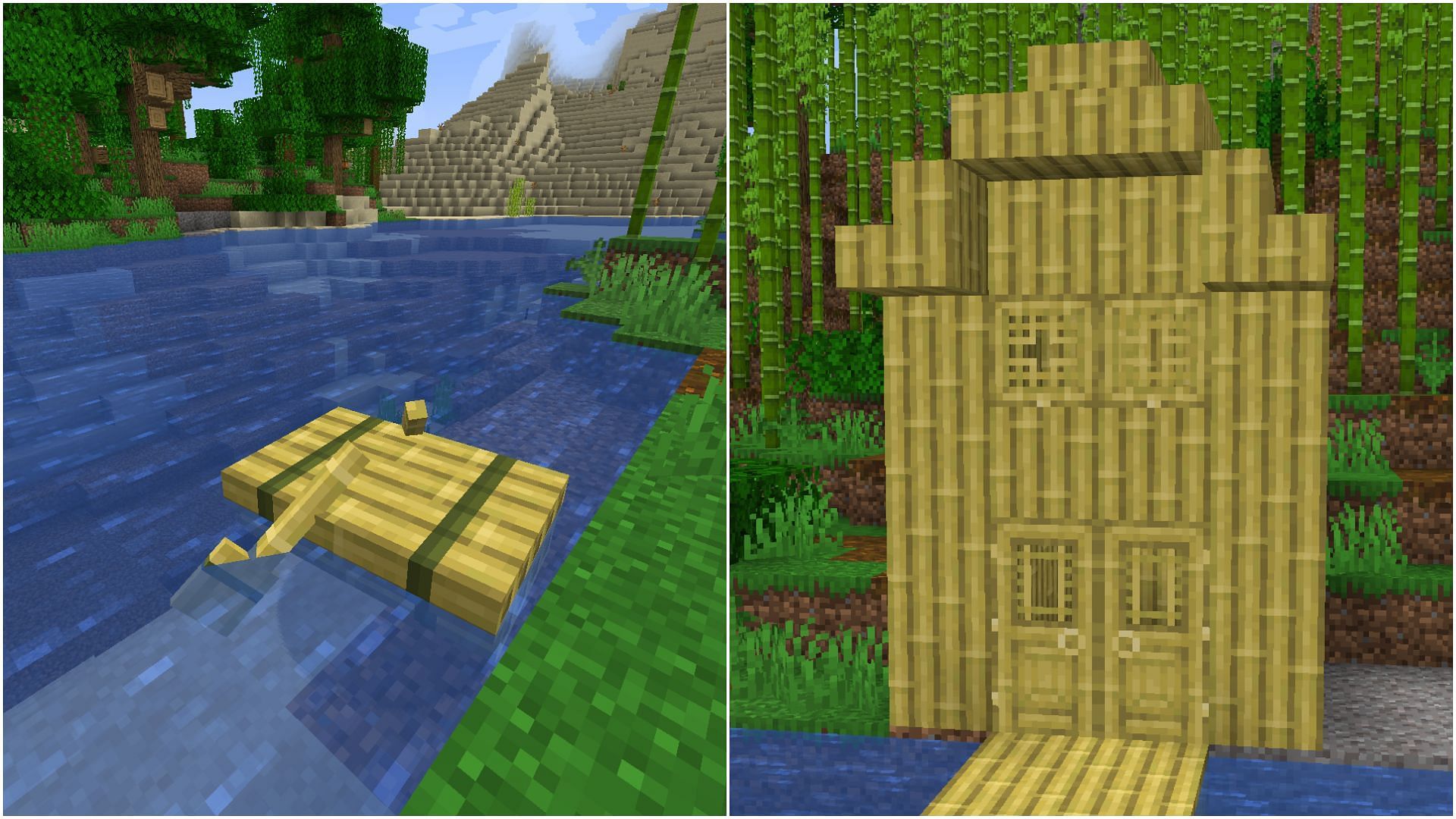 Bamboo blocks and a raft will be added to Minecraft 1.20 (Image via Sportskeeda)