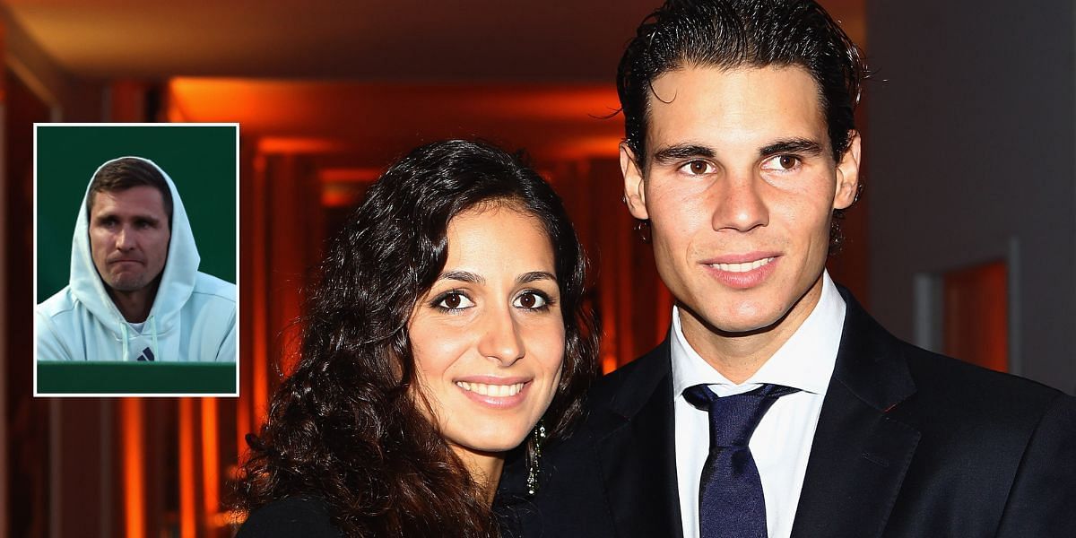 Rafael Nadal with his wife Maria Francisca Perell&oacute;. 