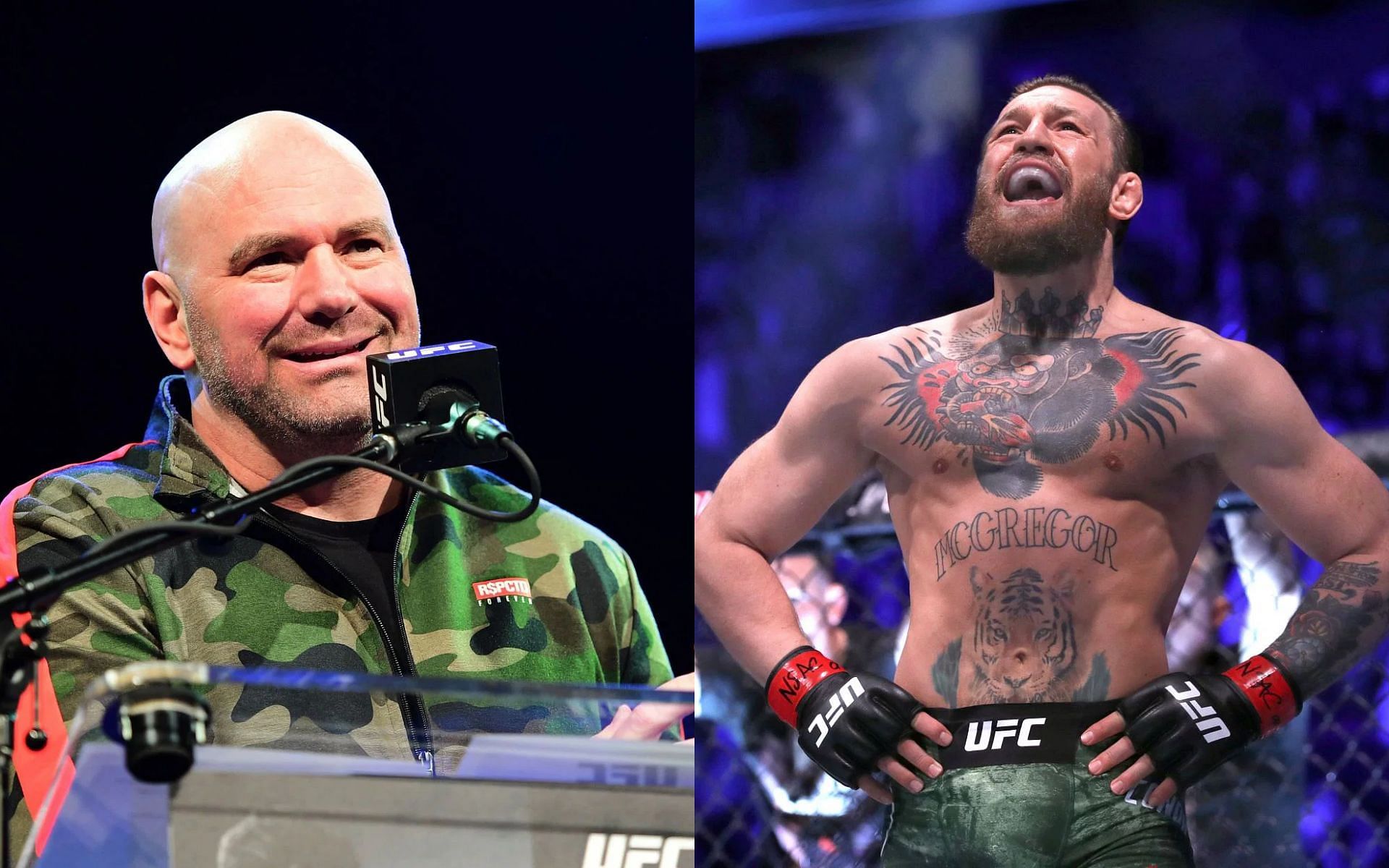 Dana White (left) and Conor McGregor (right)