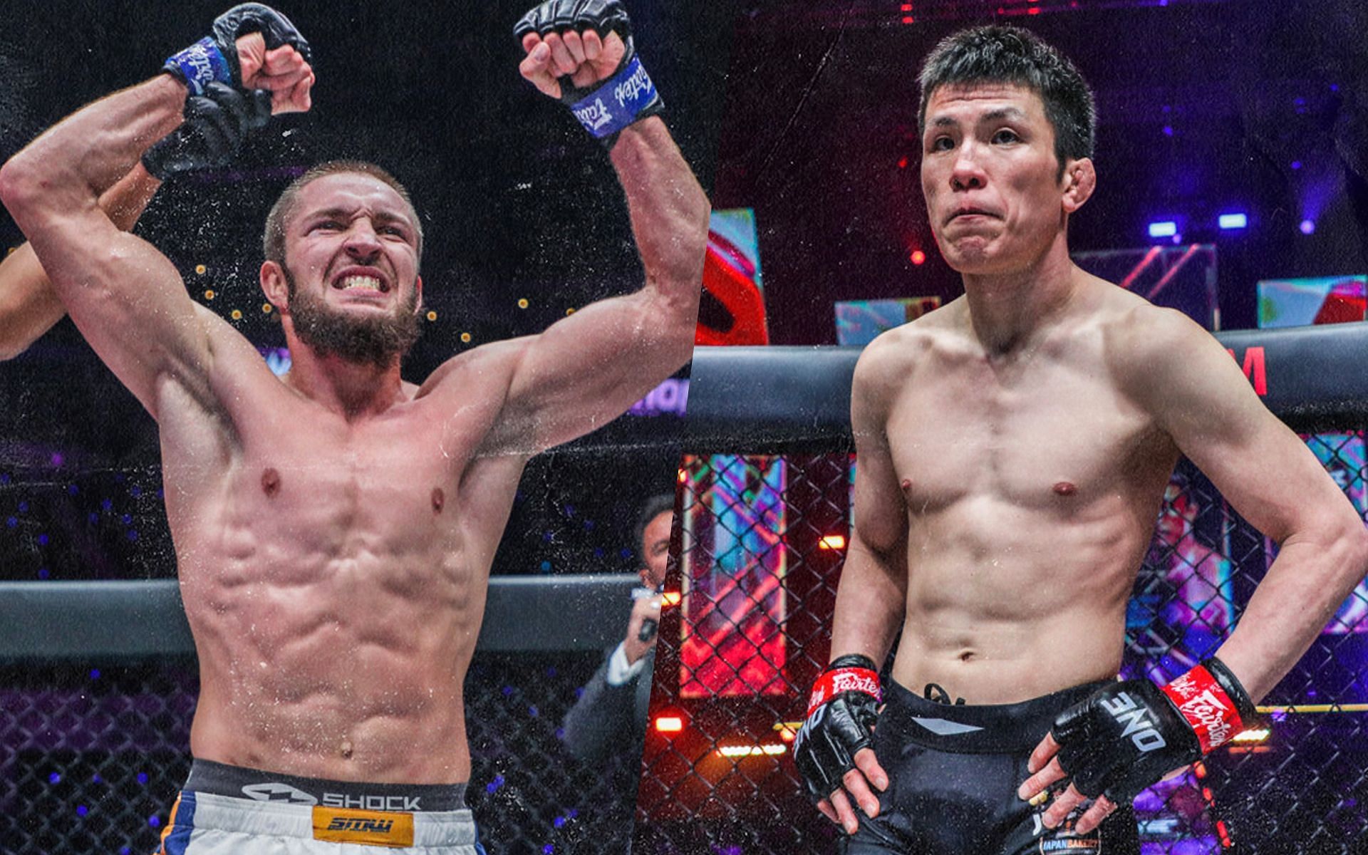 Saygid Izagakhmaev (left) and Shinya Aoki (right). [Photos ONE Championship]