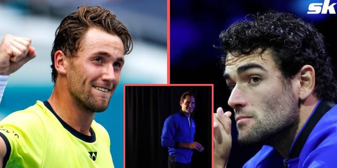 "Would be fun to play like Roger Federer, coming to the net more than two times per match" - Ruud, Berrettini, and more pick the Swiss as the player they want to be for a week