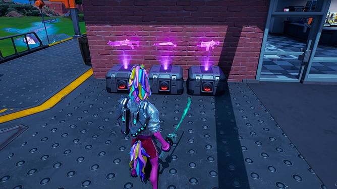Fortnite: How to open a Holo-Chest with a Key at a gas station