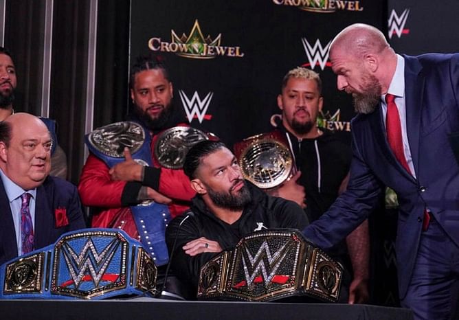 WWE Crown Jewel 2022 में Roman Reigns vs Logan Paul चैंपियनशिप मैच का संभावित नतीजा दिग्गज ने किया लीक?