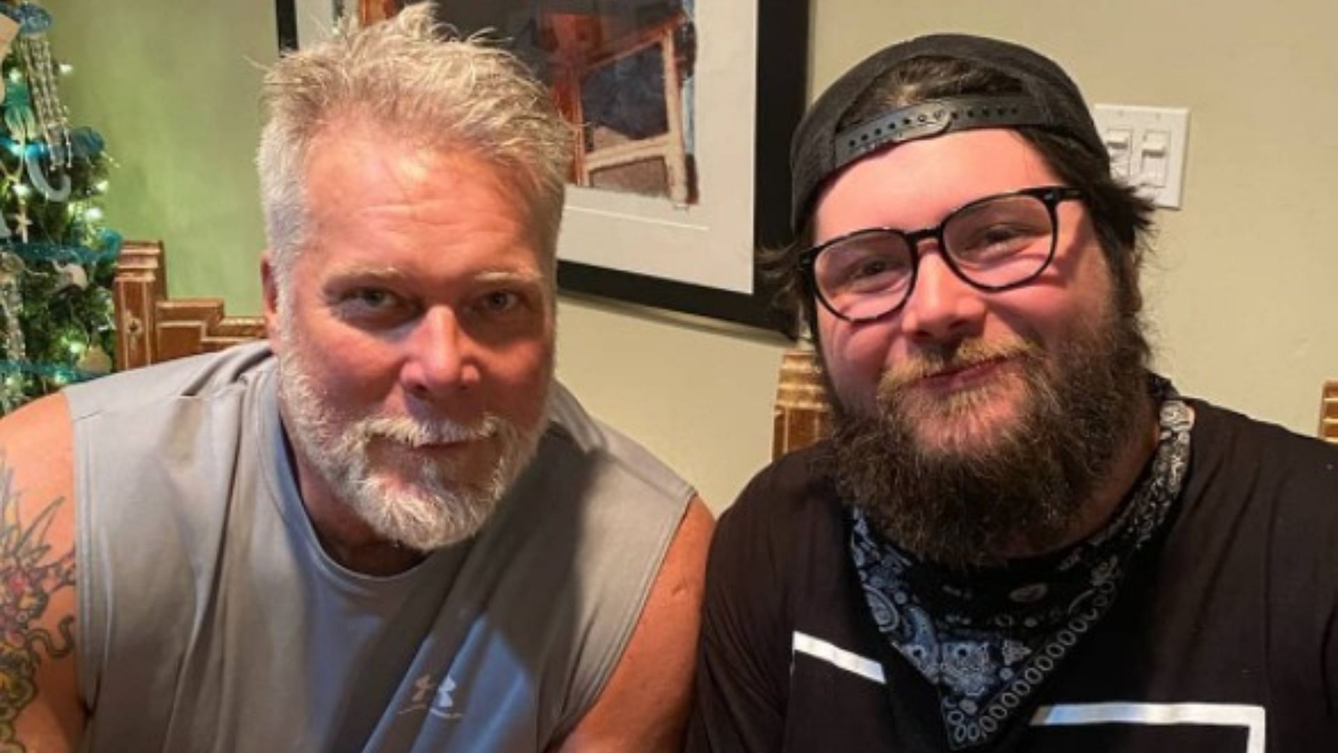 WWE Hall of Famer Kevin Nash with his son Tristen Nash