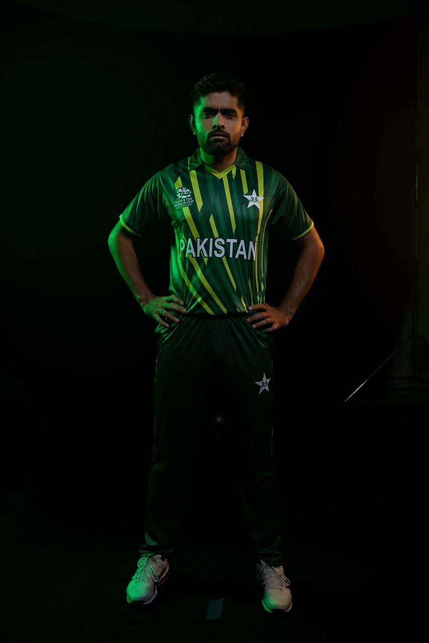 Babar Azam sporting the Pakistani jersey [Pic Credit: ICC]