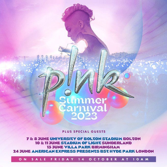 P!nk Summer Carnival Tour 2023 Tickets, presale, where to buy, dates