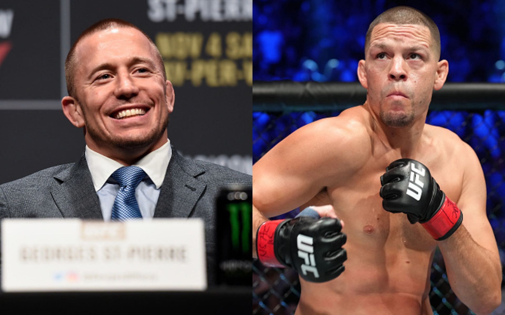 Georges St-Pierre (left), Nate Diaz (right)