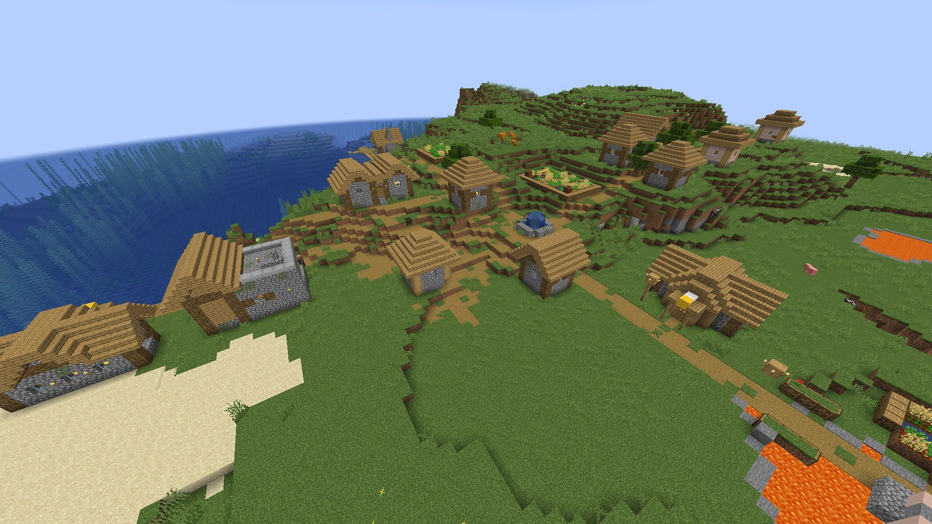If the population is more than a certain amount, villagers will not breed in Minecraft Bedrock Edition (Image via Mojang)