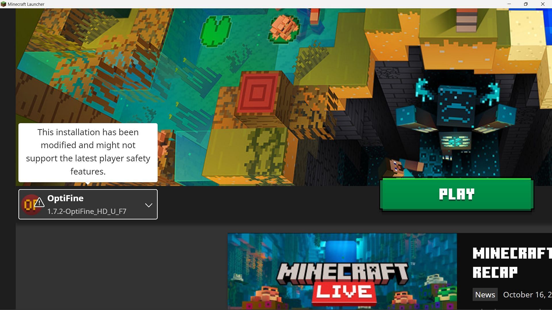 Find the modded Minecraft version after installation (Image via Sportskeeda)