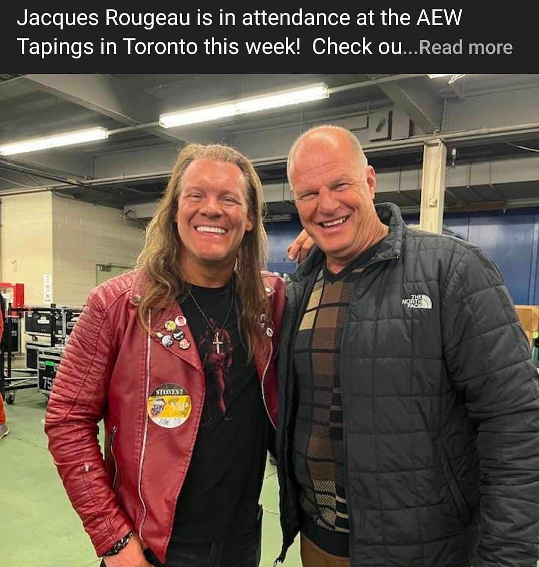 Chris Jericho (left), and Jacques Rougeau aka The Mountie (right).