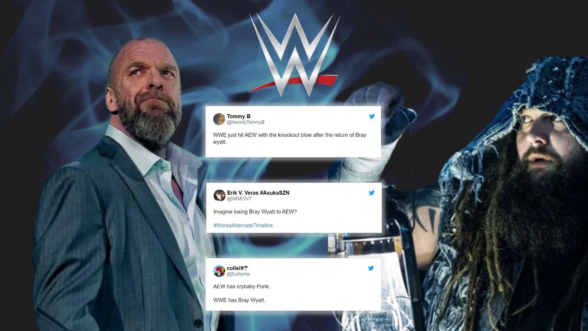 Triple H (left), Bray Wyatt (right)