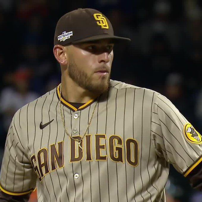 Padres' pitcher Joe Musgrove has his ears rubbed by umpires in substance  check