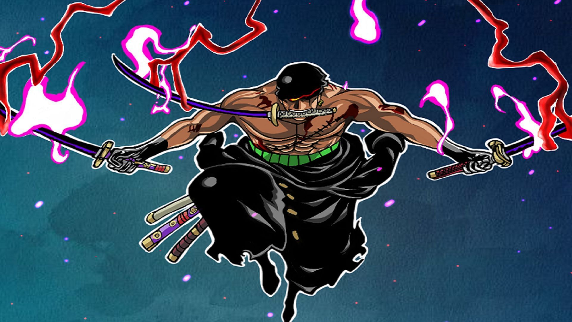 Instances of zoro using advanced armament haki thx to wielding