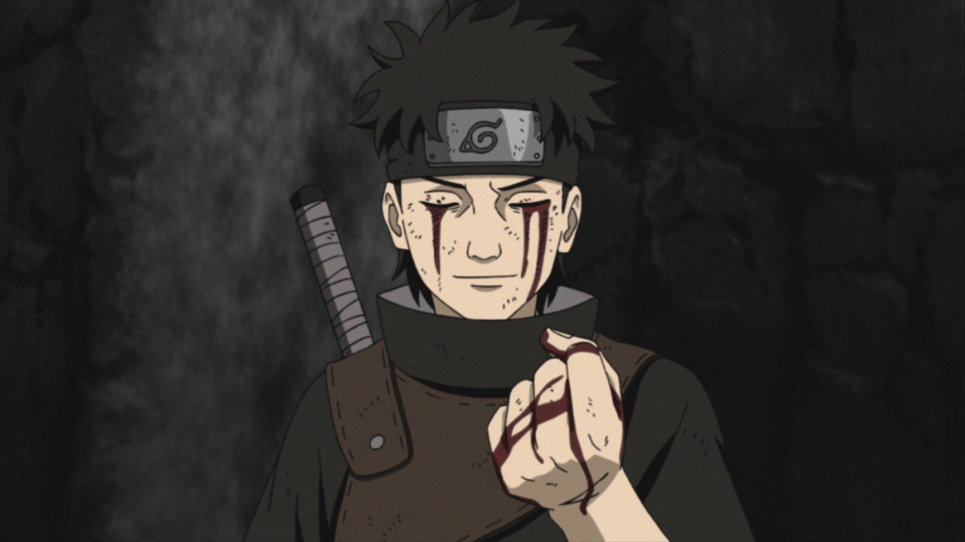 Shisui entrusts his legacy and left eye to Itachi before taking the plunge into the Naka River (Image via Studio Pierrot)