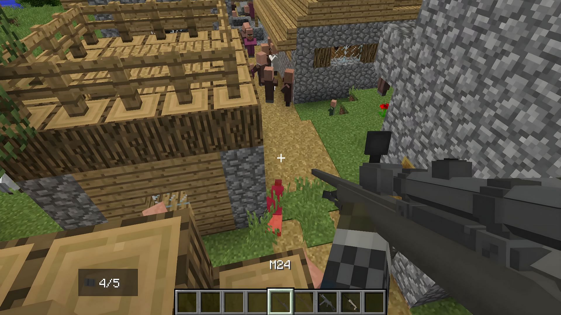 PurplePrison is a crazy fun server with guns (Image via Mojang)