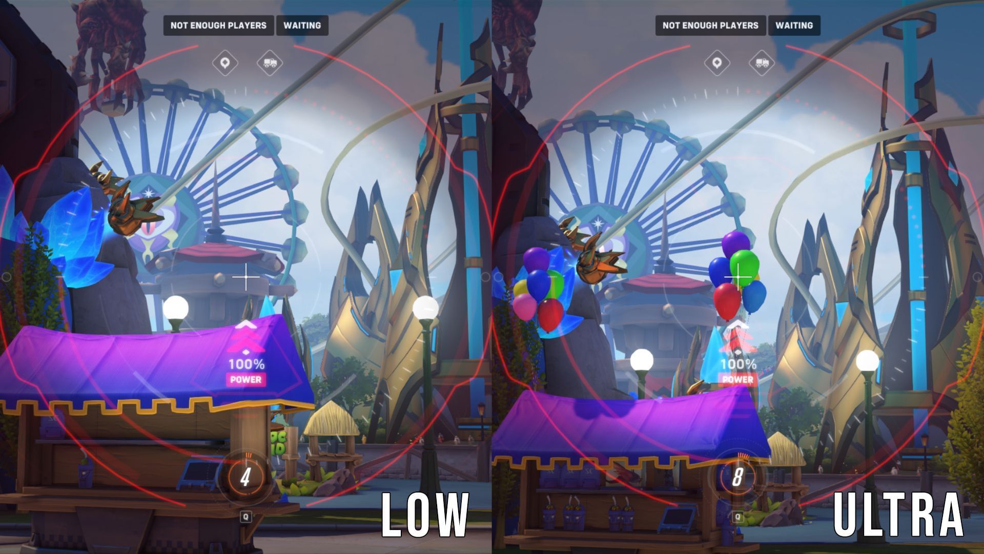 Model Detail in Overwatch 2: Low vs High (Image via Sportskeeda)