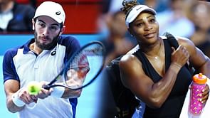 Serena Williams shows support to Borna Coric during his Vienna Open fireworks