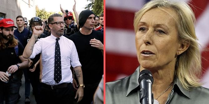 "Giving Nazis a platform is not ok" - Martina Navratilova criticizes Penn State University for hosting comedy event with Proud Boys founder Gavin McInnes