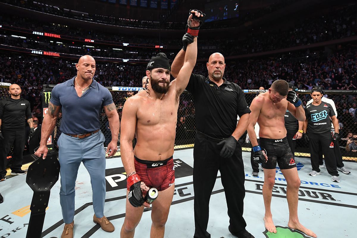 Jorge Masvidal&#039;s bout with Nate Diaz ended via doctor&#039;s stoppage, angering the crowd