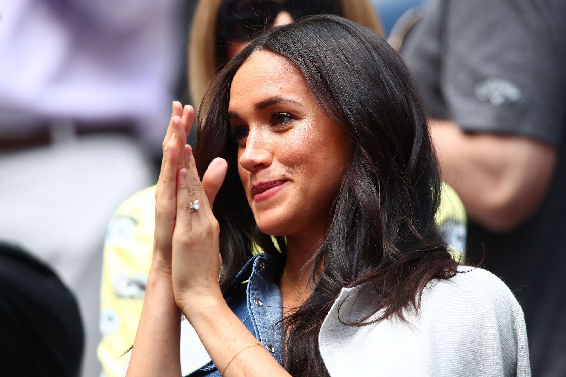 Meghan Markle cheers for Serena Williams at the 2019 US Open