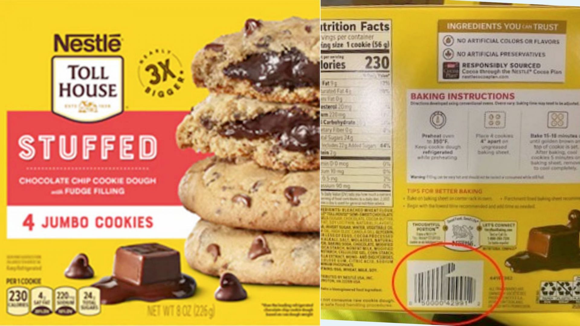 Check the back of the packaging to find out the UPC (image via nestle.com)