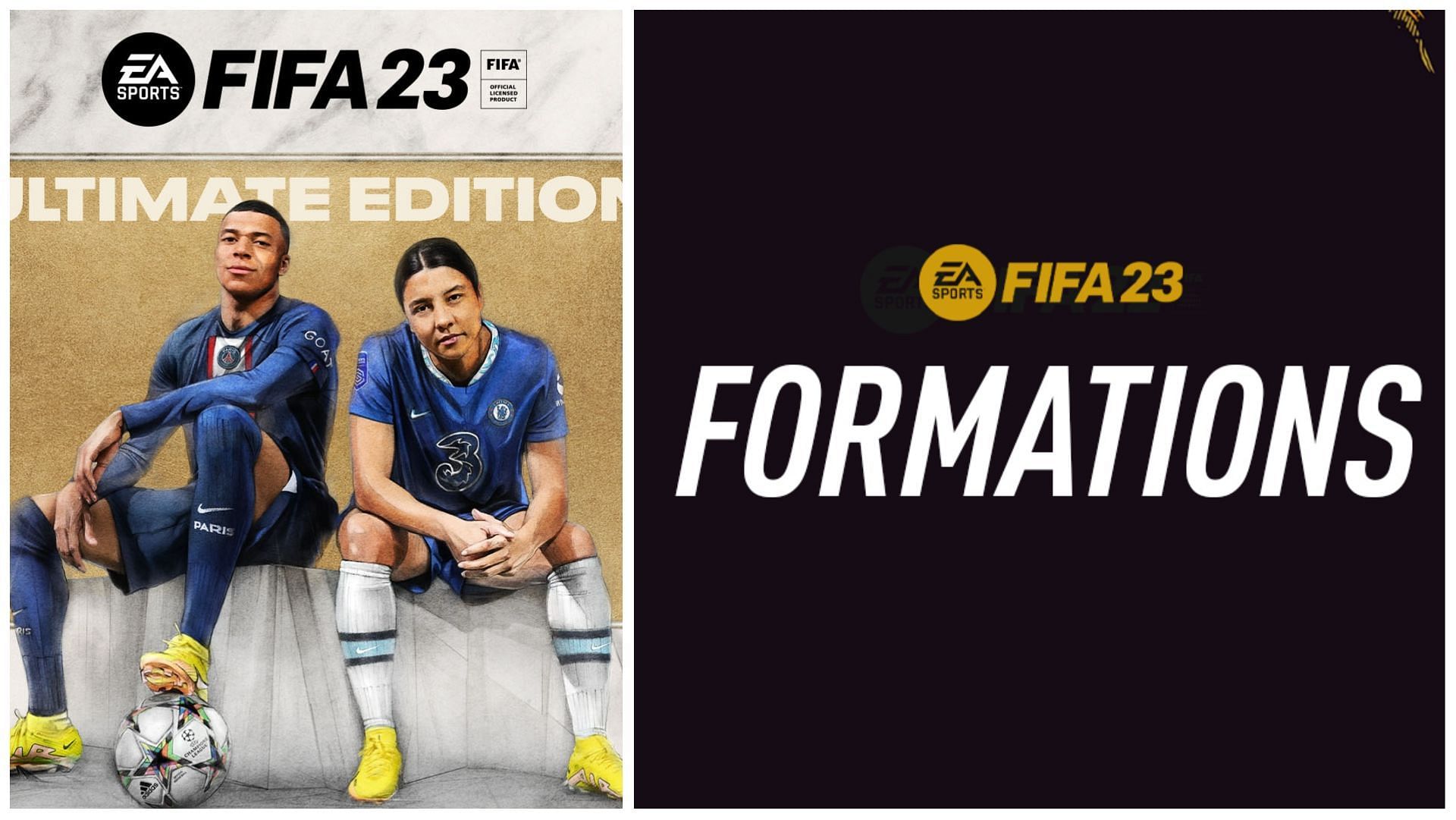 These are the best formations in FIFA 23 (Images via EA Sports and FIFPlay)