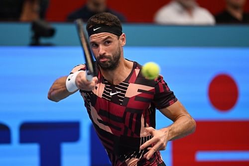 Dimitrov in action at the Erste Bank Open