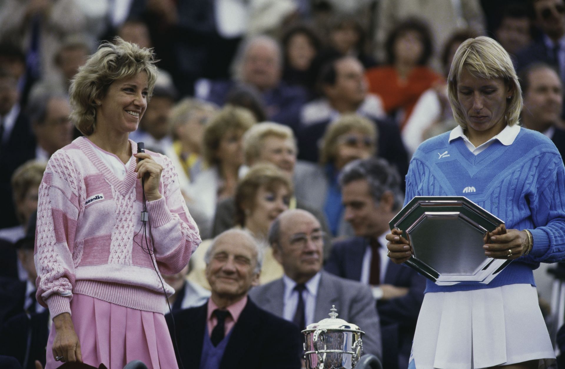 Chris Evert and Martina Navratilova - French Open finalists